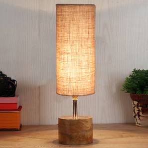 devansh London Beige jute & solid wood table lamp-picture-20