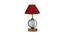 Kiara Maroon Jute Table Lamp With Wood & Iron Base (Maroon) by Urban Ladder - Front View Design 1 - 743561