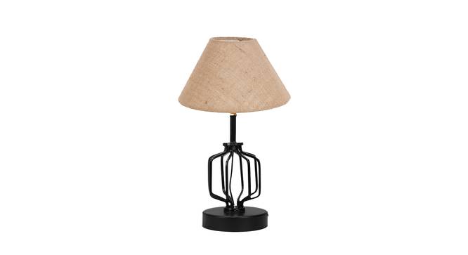 Hallie Beige Jute Table Lamp With Iron Base (Beige) by Urban Ladder - Front View Design 1 - 743567
