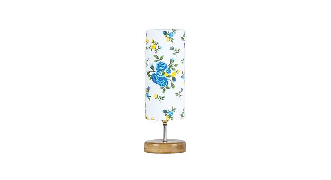 Taylor Wood Table Lamp With Multicolor Cotton Shade by Urban Ladder - Front View Design 1 - 743572