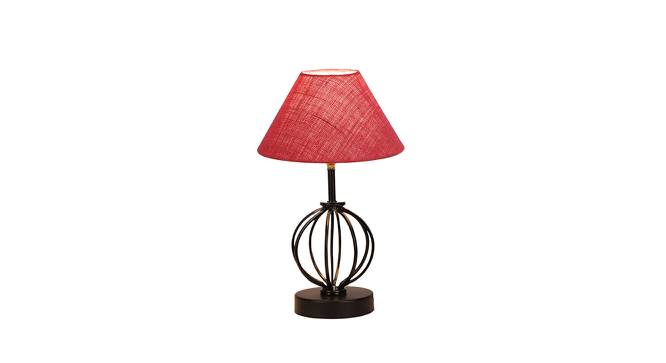 Angelina Pink Jute Table Lamp With Iron Base (Pink) by Urban Ladder - Design 1 Side View - 743576