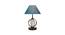 Maggie Turquoise Jute Table Lamp With Iron Base (Blue) by Urban Ladder - Design 1 Side View - 743578