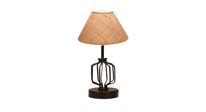 Hallie Beige Jute Table Lamp With Iron Base (Beige) by Urban Ladder - Design 1 Side View - 743586