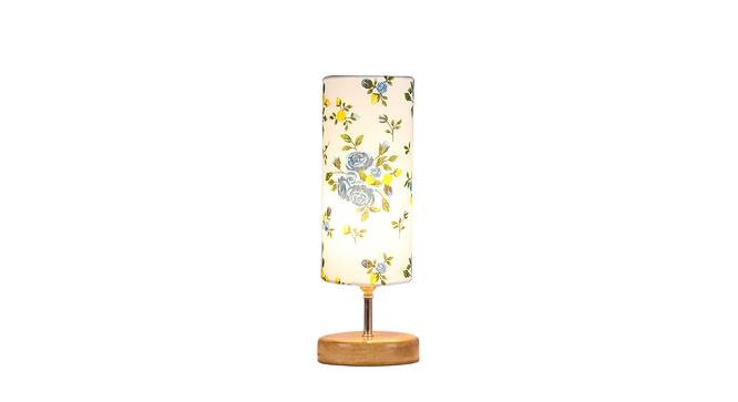 Taylor Wood Table Lamp With Multicolor Cotton Shade by Urban Ladder - Design 1 Side View - 743591