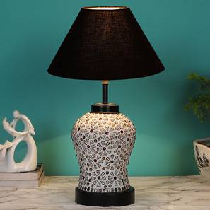 devansh Paris Black cotton Glass Table lamp with Iron Base-picture-15