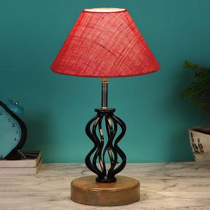 Harlow Pink Jute Table Lamp With Wood And Iron Base-image-0