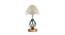 Evangeline Vintage Off-White Shade Table Lamp With Wood & Iron Base (White) by Urban Ladder - Front View Design 1 - 743655