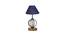 Alexis Blue Jute Table Lamp With Wood And Iron Base (Blue) by Urban Ladder - Front View Design 1 - 743660