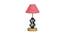 Harlow Pink Jute Table Lamp With Wood And Iron Base (Pink) by Urban Ladder - Front View Design 1 - 743670