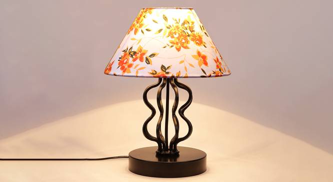 Vera Multi Cotton Shade Iron Table Lamp by Urban Ladder - Design 1 Side View - 743673