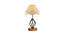 Evangeline Vintage Off-White Shade Table Lamp With Wood & Iron Base (White) by Urban Ladder - Design 1 Side View - 743674