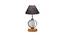 Alexis Blue Jute Table Lamp With Wood And Iron Base (Blue) by Urban Ladder - Design 1 Side View - 743679