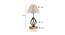 Evangeline Vintage Off-White Shade Table Lamp With Wood & Iron Base (White) by Urban Ladder - Design 1 Dimension - 743713
