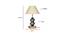 Lilith Off-White Cotton Table Lamp With Wood And Iron Base (White) by Urban Ladder - Design 1 Dimension - 743724