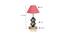 Harlow Pink Jute Table Lamp With Wood And Iron Base (Pink) by Urban Ladder - Design 1 Dimension - 743727