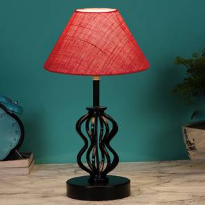 Table Lamps Design Izabella Pink Jute Table Lamp With Iron Base (Pink)