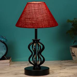 devansh Fatima Maroon Jute Table lamp with Iron Base-picture-18