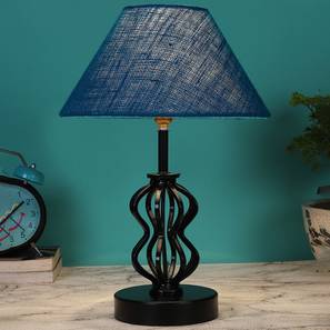 devansh Makenzie Turquoise Jute Table lamp with Iron Base-picture-11