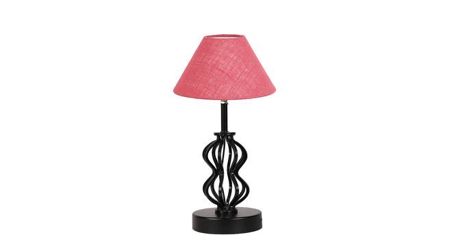 Izabella Pink Jute Table Lamp With Iron Base (Pink) by Urban Ladder - Front View Design 1 - 743737