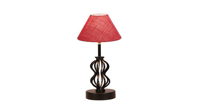 Izabella Pink Jute Table Lamp With Iron Base (Pink) by Urban Ladder - Design 1 Side View - 743744