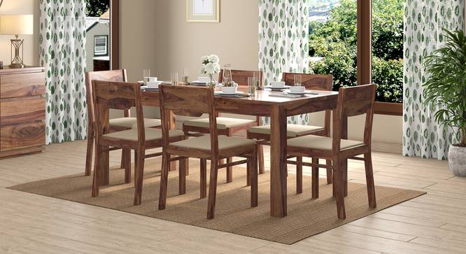 Kerry Dining Chairs - Set Of 2 (Teak Finish, Wheat Brown) by Urban Ladder - Front View - 743780