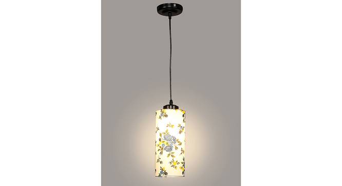 Hannah Multicolor Cotton Cylindrical Hanging Lamp by Urban Ladder - Design 1 Side View - 743796