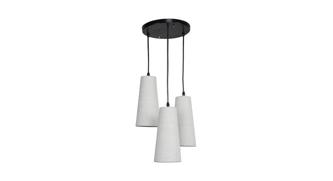 Quinn White conical Jute Cluster Hanging lamp by Urban Ladder - Front View Design 1 - 743869