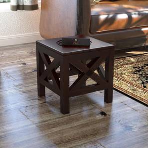 wooden twist Handcrafted Solid Wood Side Table in Brown Finish-picture-18