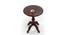 Teak Wood Round Carved Table Corner Side Table AFR7298 (Walnut Finish) by Urban Ladder - Front View Design 1 - 744005