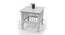 Mango Wood Walnut Finish Handmade Carving Classic Side Table for Living Room AFR7371 (White Finish) by Urban Ladder - Front View Design 1 - 744010