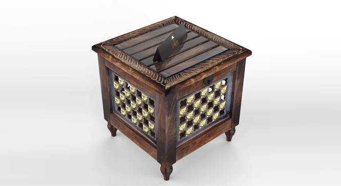 Beautiful Antique Wooden Stool with Storage for Living and Bedroom AFR7340 (Brown Finish) by Urban Ladder - Front View Design 1 - 744011