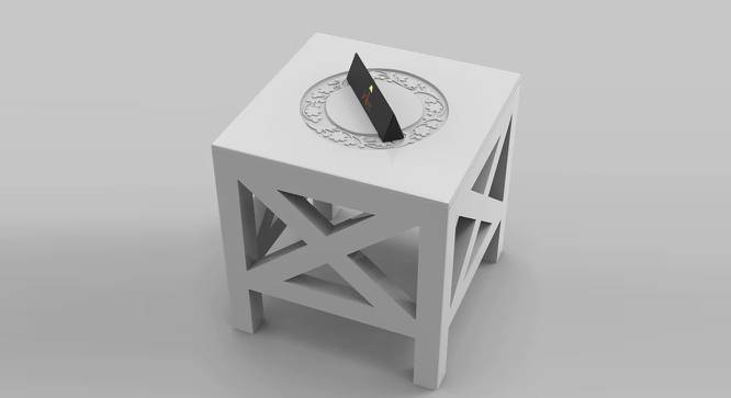 Handcrafted Wooden Square End Table AFR4587 (White Finish) by Urban Ladder - Front View Design 1 - 744013