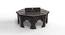 Wooden Chowki Octagonal Shape In Walnut Finish (Brown) by Urban Ladder - Front View Design 1 - 744014