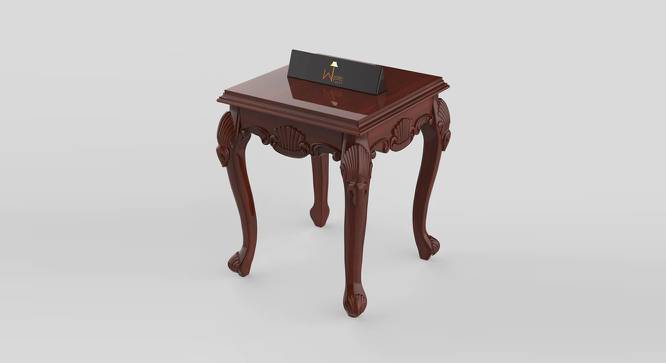 Gracious Hand Carved Teak Wood End Table for Home Décor AFR4639 (Brown Finish) by Urban Ladder - Front View Design 1 - 744015