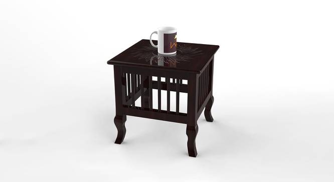 Mango Wood Walnut Finish Handmade Carving Classic Side Table for Living Room AFR7370 (Brown Finish) by Urban Ladder - Design 1 Side View - 744027