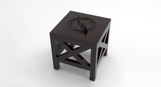 Handcrafted Wooden Square End Table AFR4585 (Brown Finish) by Urban Ladder - Design 1 Side View - 744030