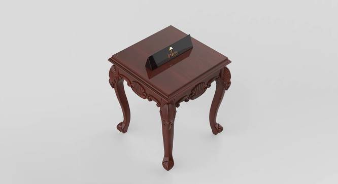 Gracious Hand Carved Teak Wood End Table for Home Décor AFR4639 (Brown Finish) by Urban Ladder - Design 1 Side View - 744034
