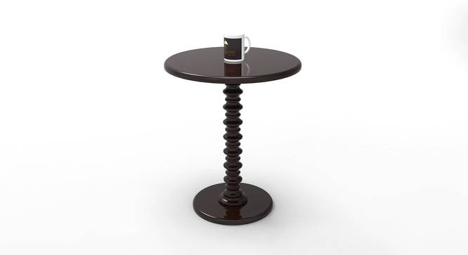 Round Wooden Spindle Side Table for Living Room with Pedestal End Table AFR7392 (Walnut Finish) by Urban Ladder - Design 1 Side View - 744035