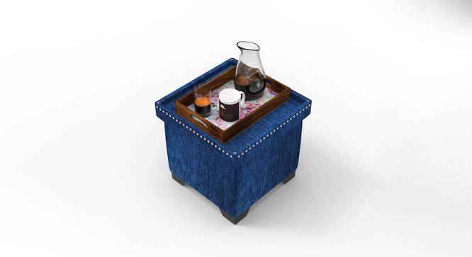 Eccentric Stool Cum End Table with Storage AFR4677 (Blue Finish) by Urban Ladder - Design 1 Side View - 744037