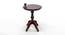 Teak Wood Round Carved Table Corner Side Table AFR7298 (Walnut Finish) by Urban Ladder - Ground View Design 1 - 744040