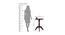 Teak Wood Round Carved Table Corner Side Table AFR7298 (Walnut Finish) by Urban Ladder - Design 1 Dimension - 744066