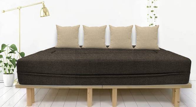 Fabric Sofa cum Bed- Brown (Brown) by Urban Ladder - Design 1 Side View - 744273