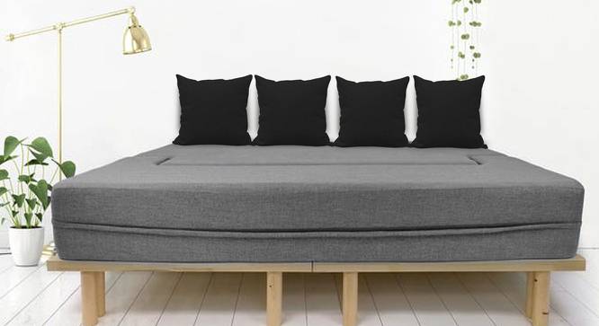Fabric Sofa cum Bed- Grey (Grey) by Urban Ladder - Design 1 Side View - 744275