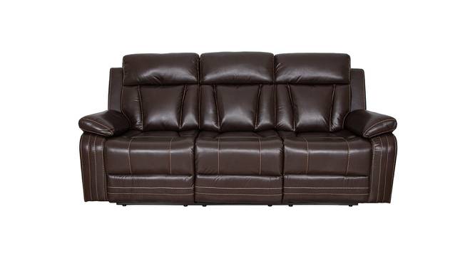 Vista Leatherette Manual Recliner 3 Seater (Brown, Three Seater) by Urban Ladder - Front View Design 1 - 744607
