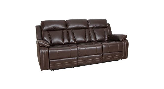 Vista Leatherette Manual Recliner 3 Seater (Brown, Three Seater) by Urban Ladder - Design 1 Side View - 744610
