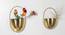 U-Saira Gold Wall Planter Set Of 2 (Multicolor) by Urban Ladder - Front View Design 1 - 746804
