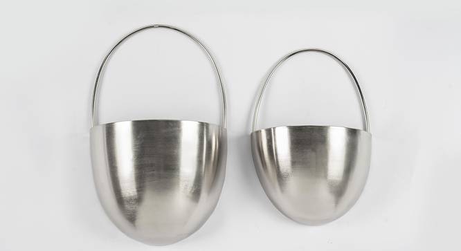 U-Saira Nickel Wall Planter Set Of 2 (Multicolor) by Urban Ladder - Design 1 Side View - 746823