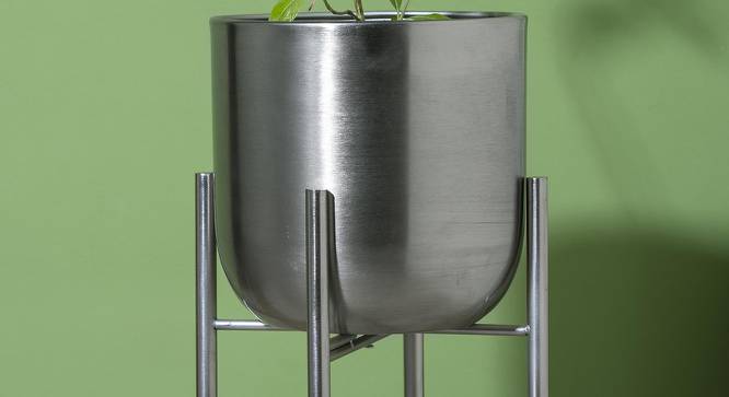 U-Amrita Nickel Planter Set Of 3 (Multicolor) by Urban Ladder - Design 1 Side View - 746826