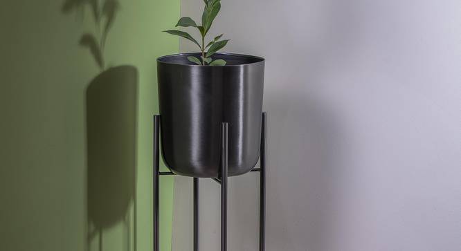U-Amrita Gunmetal Planter Set Of 3 (Multicolor) by Urban Ladder - Design 1 Side View - 746925