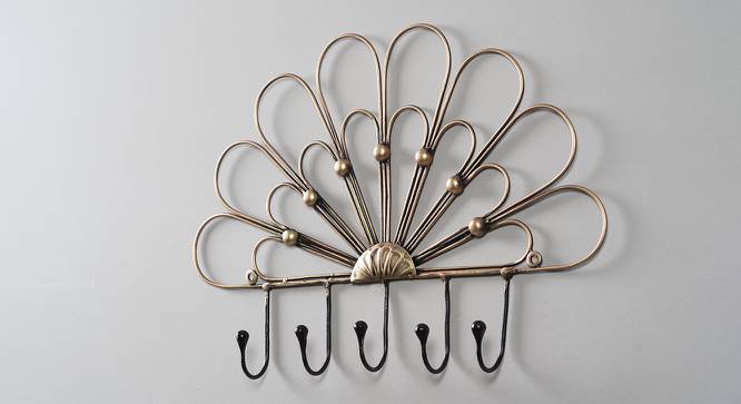 U-Peacock Feather Wall Hook (Multicolor) by Urban Ladder - Design 1 Side View - 746946